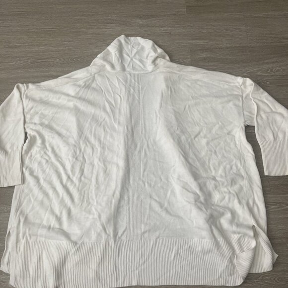 CALIA Womens 1X Ivory open Front knit cardigan - Picture 3 of 3